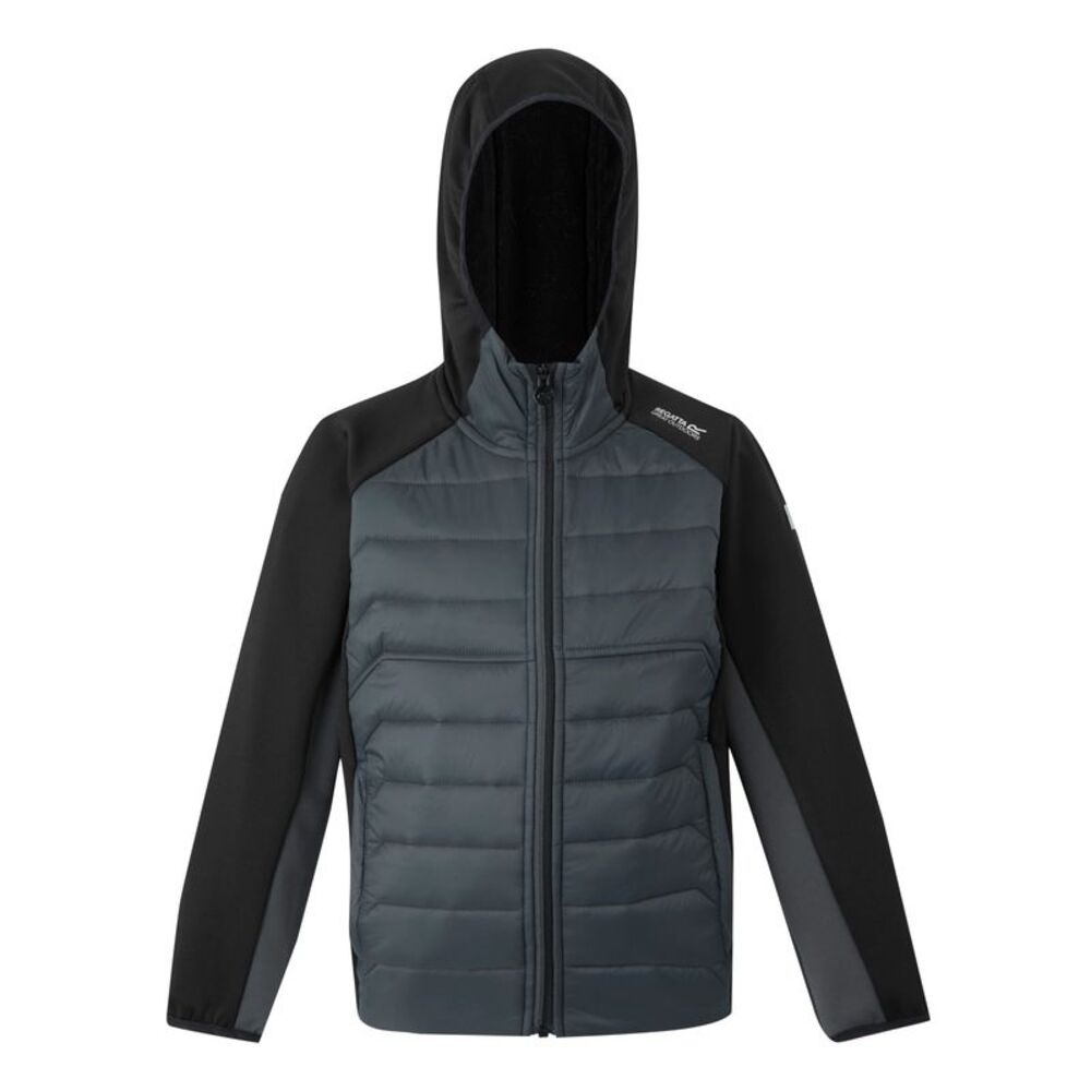 Regatta Childrens/Kids Kielder IX Hybrid Jacket / Black/Seal Grey
